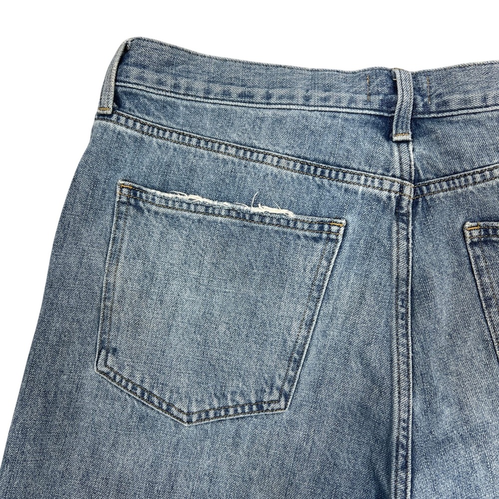 Pistola Loretta Wide Leg Ankle Jeans 33 Lapis High-Rise Crop Distressed Coastal - Picture 12 of 14